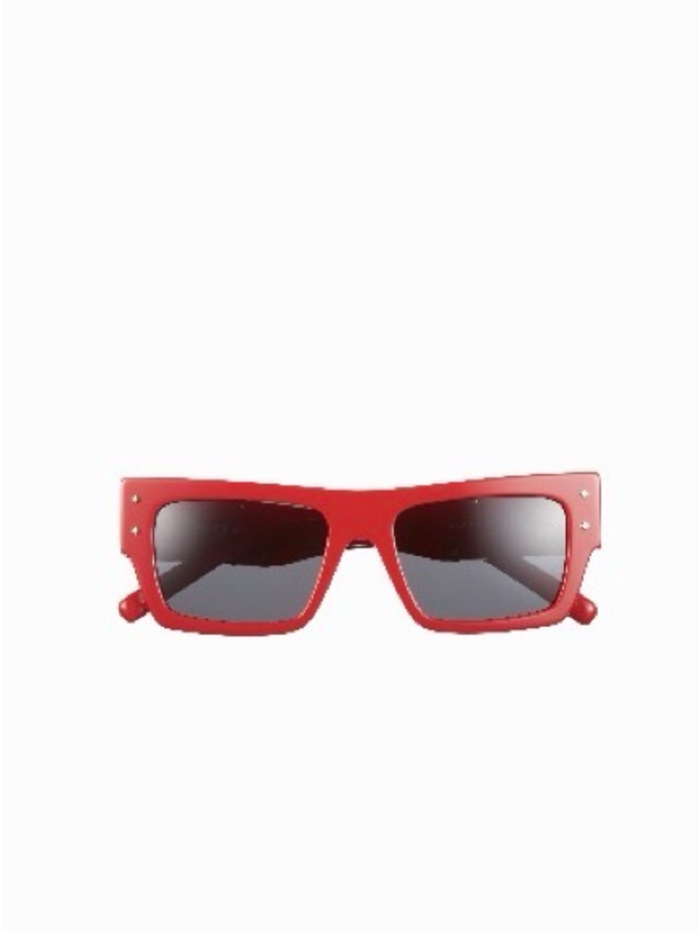 MCM Red Rectangular Sunglasses with Dark Lenses